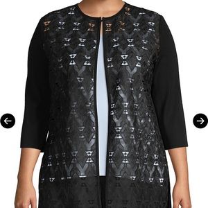 Mistook Sz XL knit lace jacket quiet elegance cocktail evening church classy